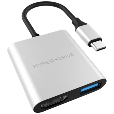 Cổng chuyển HyperDrive  4K HDMI 3-in-1  USB-C Hub HD259A Silver