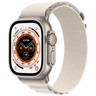Apple Watch Ultra (4G) 49mm – Titan Case With Alpine Loop size vừa - VN/A Starlight