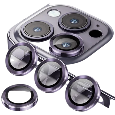 Cường lực chống va đập Camera Mipow Glass Alumium for iPhone14 Pro/ProMax Purple