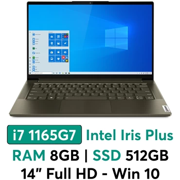 Laptop Lenovo Yoga Slim 7 14ITL05 - ( i7-1165G7,8GB DDR4,512GB SSD   NVMe,14” FHD 300N SRGB,4Cell ,Win 10 Home 64) - Chính hãng