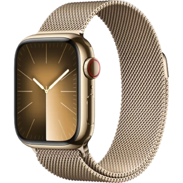 Apple Watch Series 9 - GPS + LTE, 41mm - Vỏ Thép Dây Thép - Chính hãng Màu Vàng