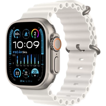 Apple Watch Ultra 2 - GPS + LTE, 49mm - Vỏ Titan Dây Đeo Ocean Trắng