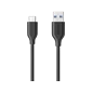 Cáp Anker PowerLine USB 3.0 ra USB-C - Dài 0.9m - A8163 - Chính hãng Black