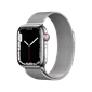 Apple Watch Series 7 4G, 41mm – Viền thép dây thép - Chính hãng Silver
