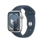 Apple Watch Series 9 - GPS, 45mm - Vỏ Nhôm Dây Cao Su - Chính hãng Bạc