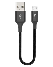 Cáp dù sạc nhanh Micro USB Bagi dài 20cm MS20