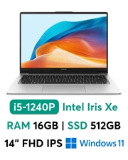 Laptop HUAWEI MateBook D 14 2023 (i5-1240P/16GB/512GB) - Chính hãng