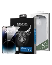 Ốp TPU SOFT Transparent + Cường lực King Kingbull HD PREMIUM ip15 Series